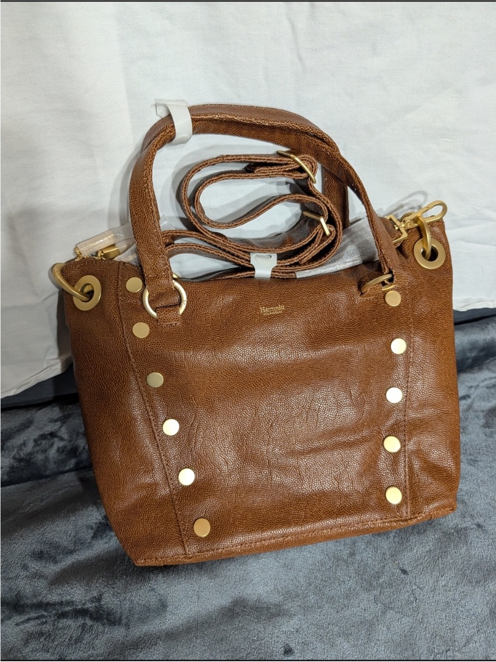 Hammitt Daniel Medium Camel leather satchel NWT shoulder & crossbody straps
